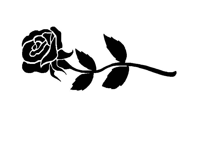 720x562 Black Clipart Rose