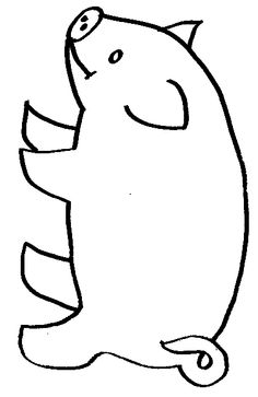 236x363 Cute Black And White Pig Clip Art Template