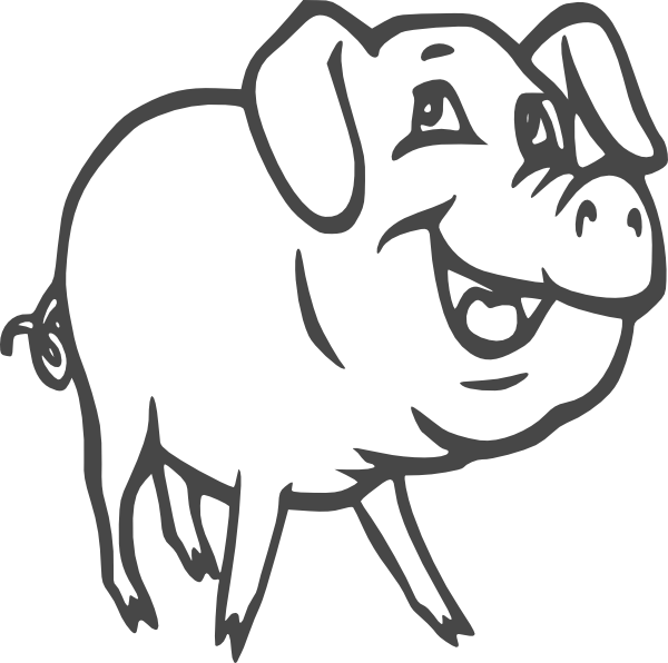 600x596 Pig Black Pig Clip Art