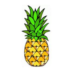 288x288 Pineapple Black And White Pineapple Clipart Black And White