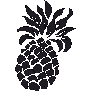 300x300 Pineapple Black And White Pineapple Clipart Logo