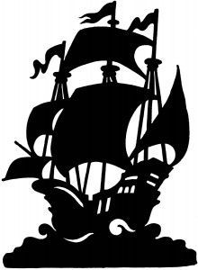 220x300 Peter Pan Pirate Ship Silhouette
