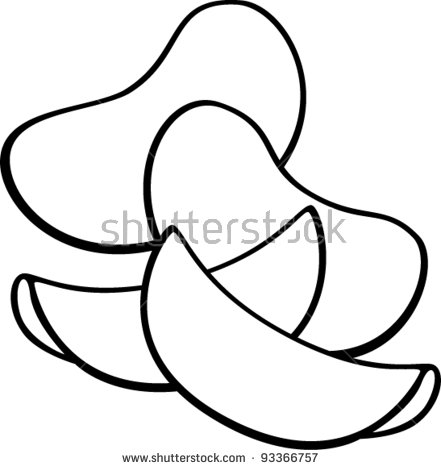 441x470 Potato Chips Clipart Black And White