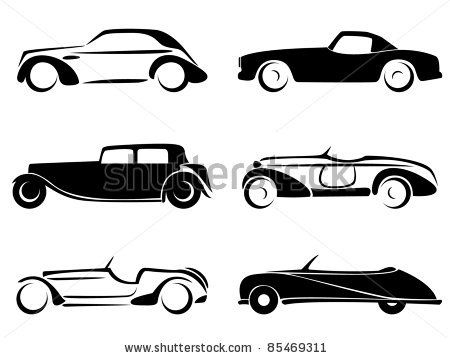 Black And White Race Car Clipart