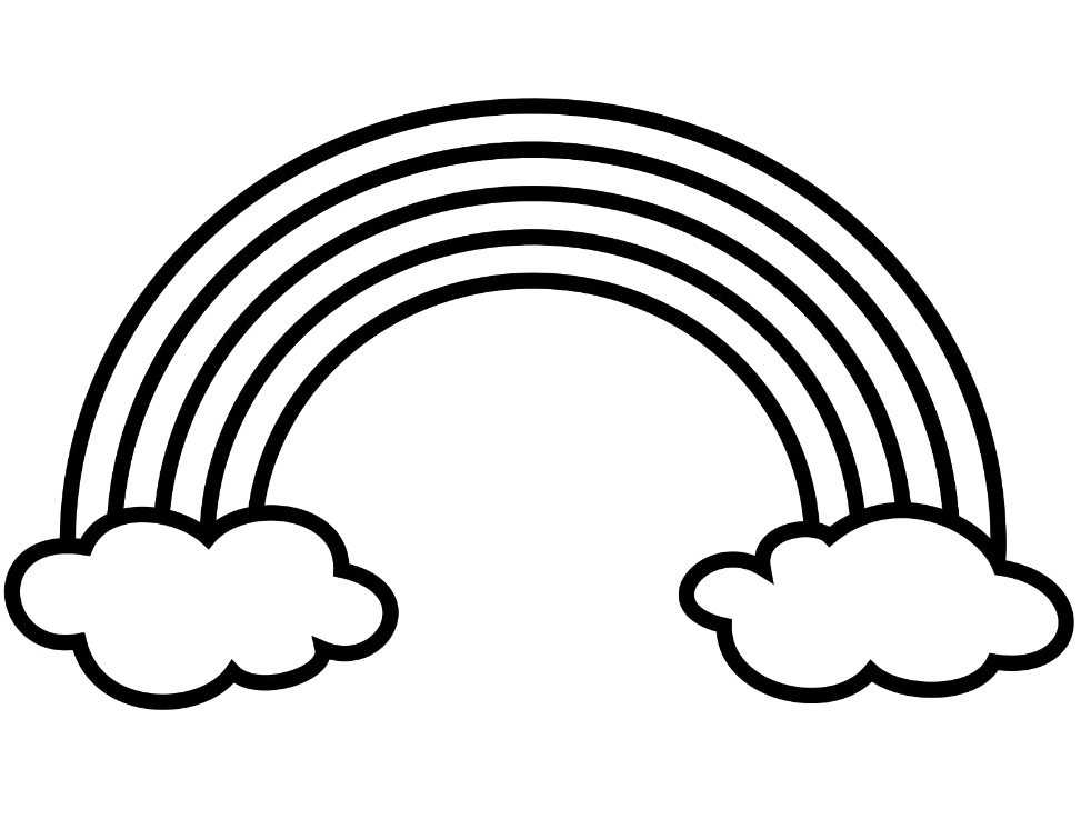 973x755 Rainbow Black And White Rainbow Cartoon Black And White Clipart