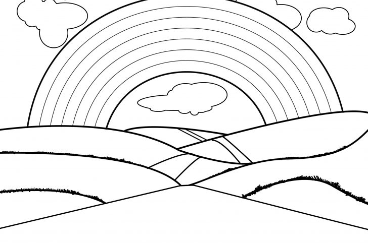 728x486 Rainbow Clipart To Color