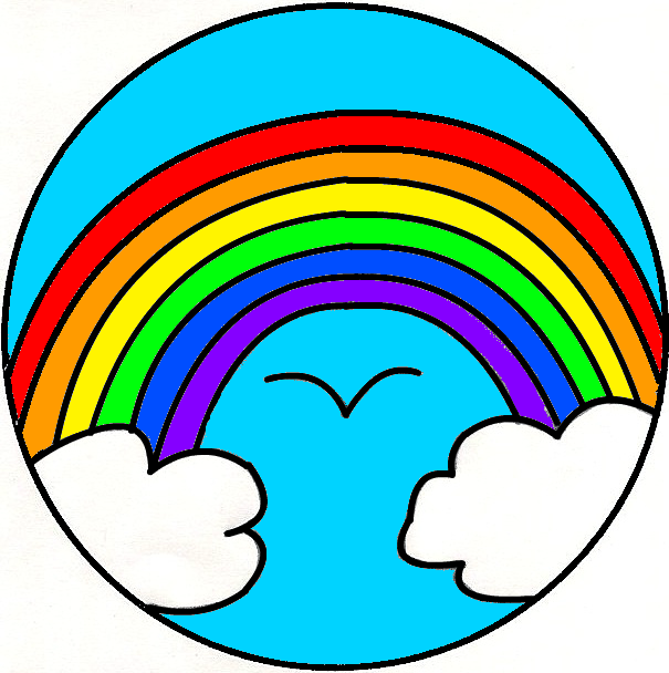 605x608 Rainbow Black And White Rainbow Clipart Black And White Clipart 2
