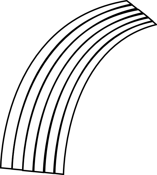 534x595 Totetude Blank Rainbow Black And White Clip Art