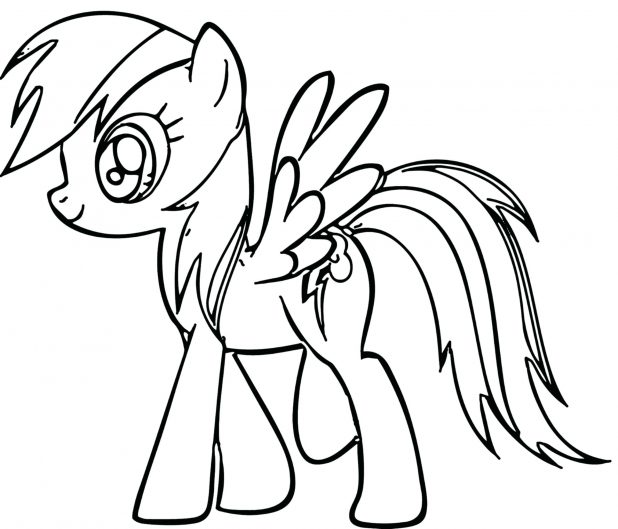 618x529 Coloring Appealing Rainbow Dash Outline. Mlp Rainbow Dash Outline