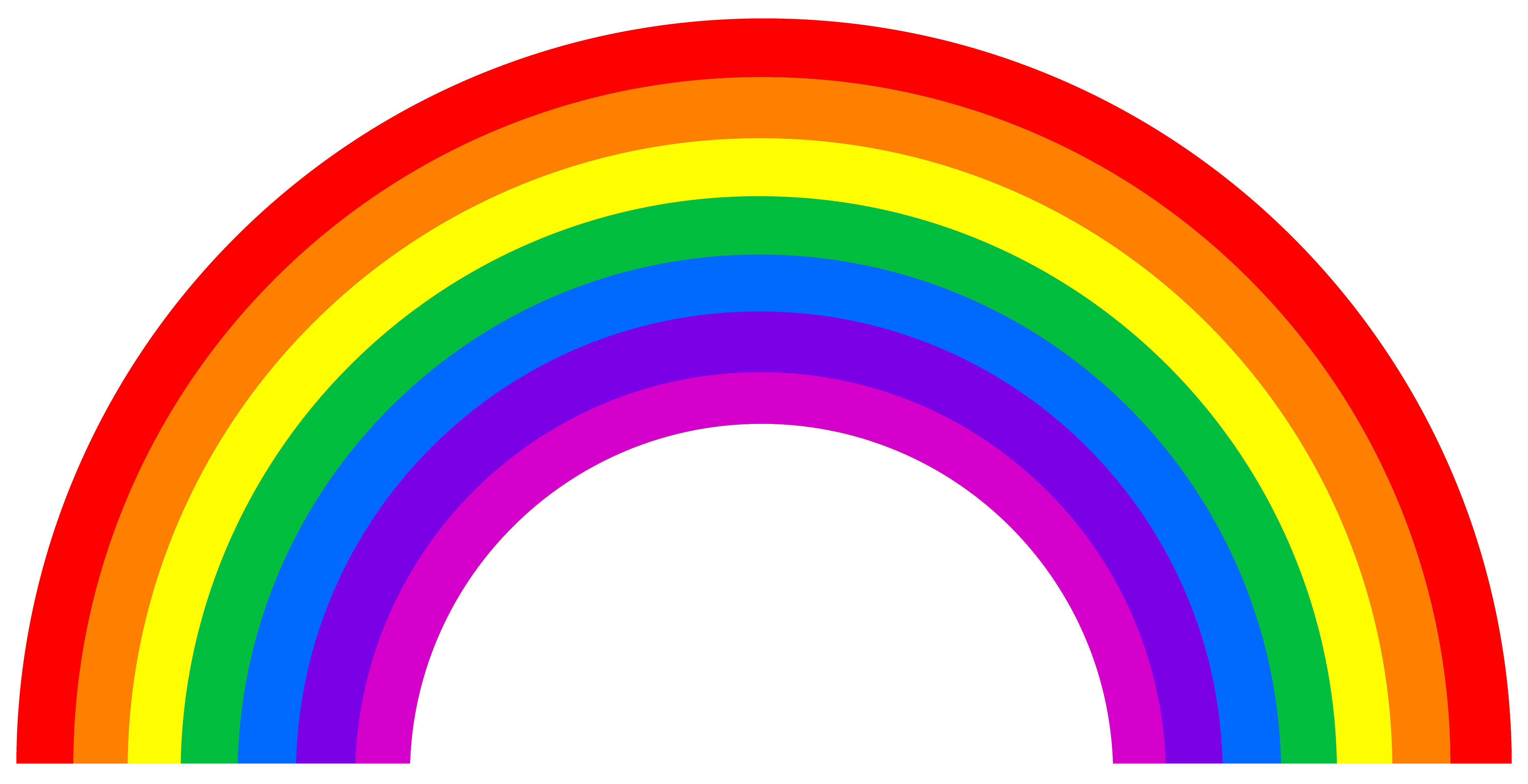 5961x3059 Free Rainbows Clipart