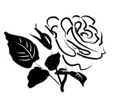 165x149 White Rose Border Clipart