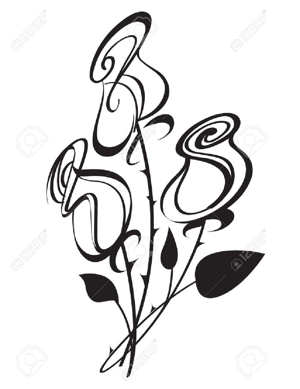 1004x1300 Simple Black And White Rose Sketch