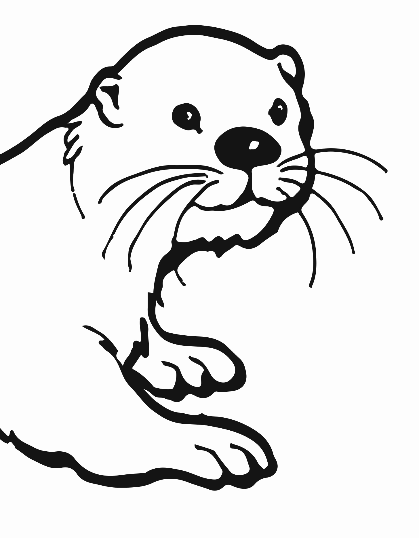Black And White Sea Otter Pictures | Free download on ClipArtMag