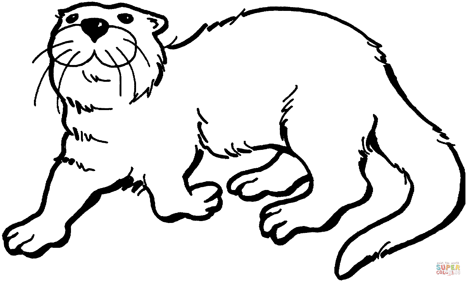 1500x907 Otter 5 Coloring Page Free Printable Coloring Pages