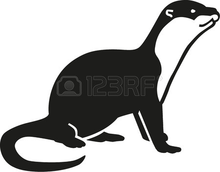450x351 Otter Silhouette Royalty Free Cliparts, Vectors, And Stock