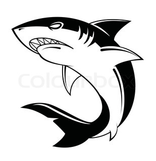 309x320 Shark Vector Illustration Stock Vector Colourbox