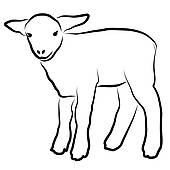 170x170 Black And White Sheep Clipart