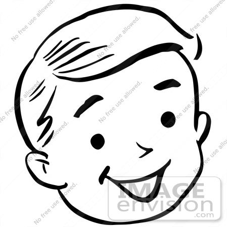450x450 Faces Clip Art Black And White Clipart