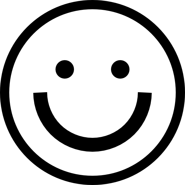 600x600 Free Smiley Face Clipart Black And White Image