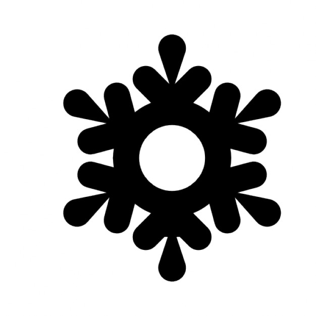 626x626 Black Snowflake Icons Free Download