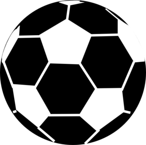 298x297 Black And White Soccer Ball Clip Art