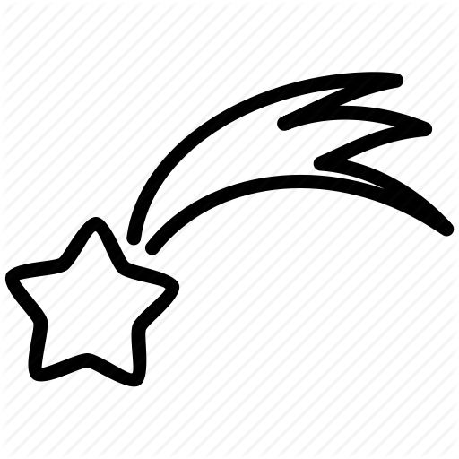 512x512 Best Shooting Star Clipart Ideas Star Outline