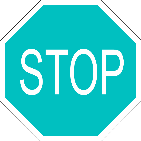 600x600 Black And White Stop Sign Clipart Free Clipart Clipartcow
