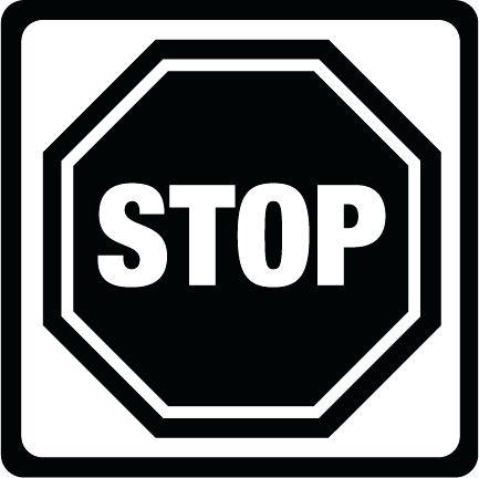 Black And White Stop Sign | Free download on ClipArtMag