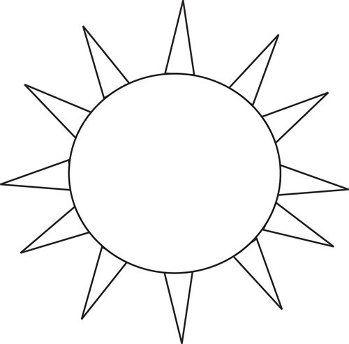 500x493 Sun Black And White Black And White Sun Clipart Clipartfest