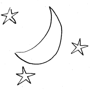 300x300 Moon Clipart Black And White