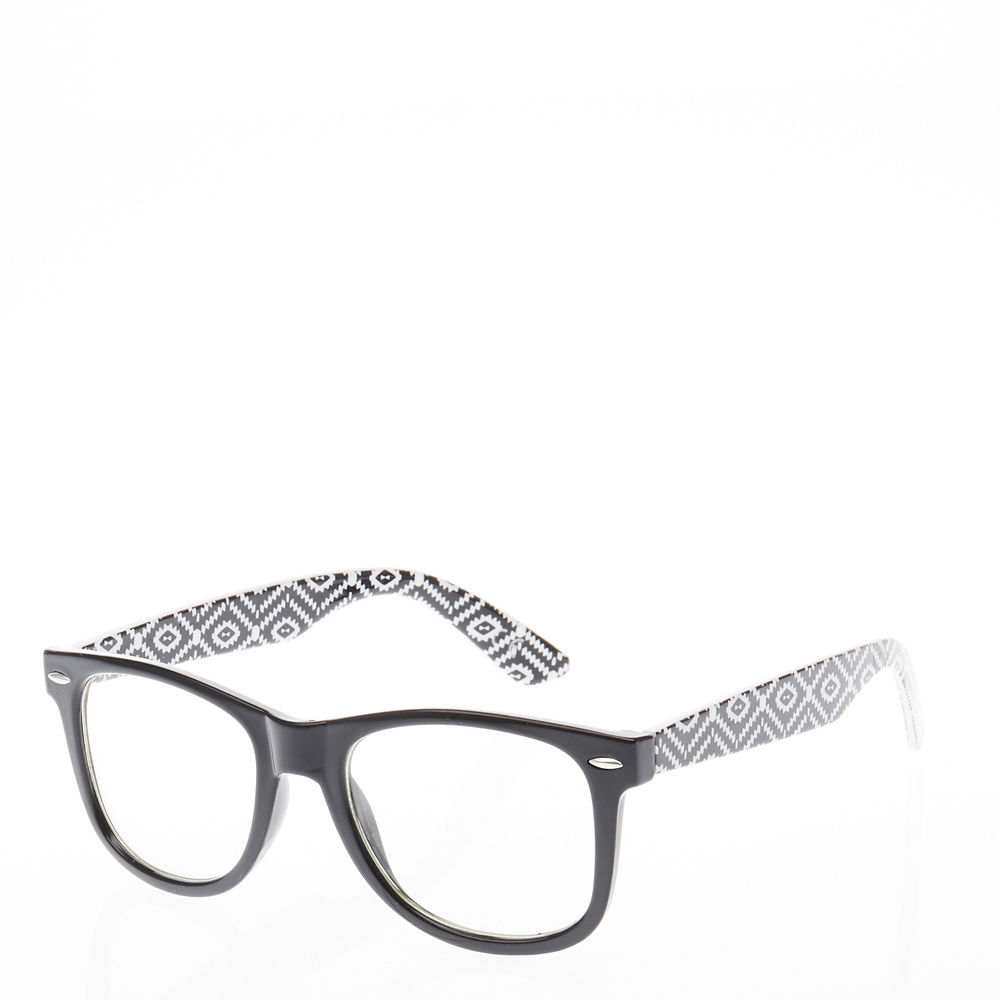 1000x1000 Black And White Retro Aztec Fake Glasses Claire's Us