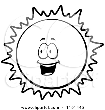 450x470 Happy Sun Black And White Clipart