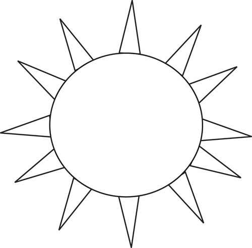 500x493 Sun Black And White Black And White Sun Clipart Free Download Clip
