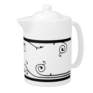325x325 Black And White Teapots