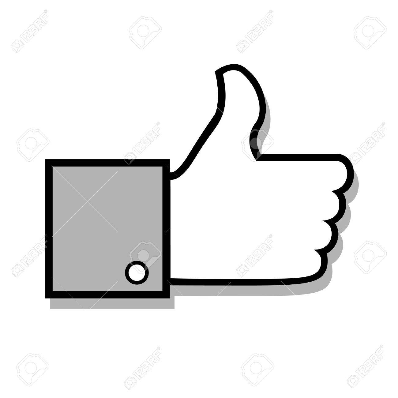 1300x1300 Images White Thumbs Up Icon Vector