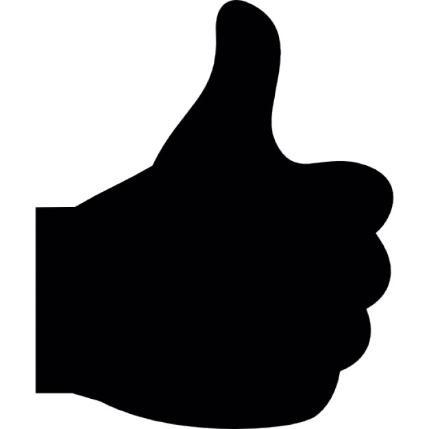 626x626 Thumbs Up, Black Hand, Ios 7 Interface Symbol Icons Free Download