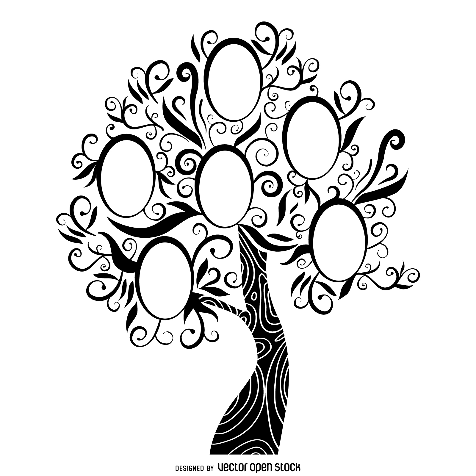 1600x1600 Family Tree With Swirls Mockup