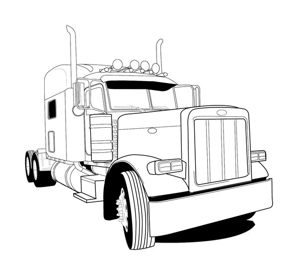 600x553 Mack Truck Clipart