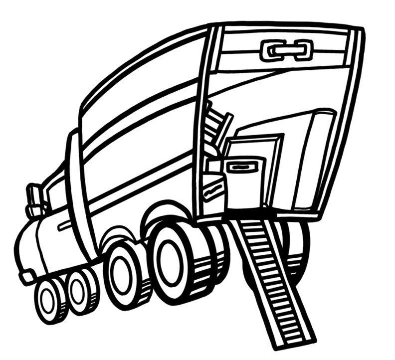 792x722 Moving Clipart Black And White