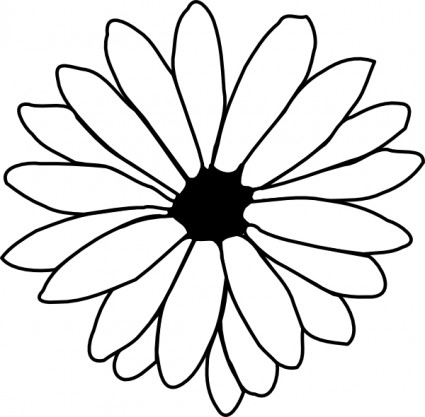 425x417 Flower Outline Clip Art Clipart Panda