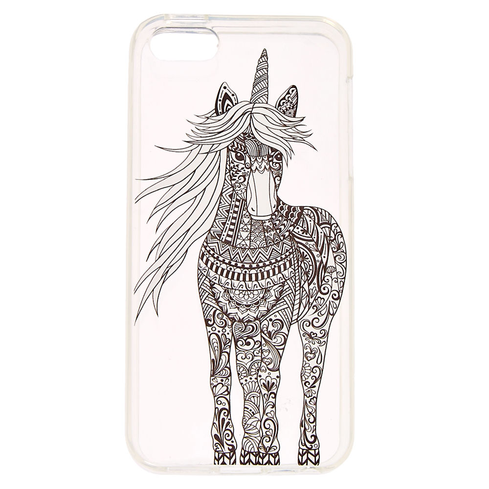 1000x1000 Black Amp White Unicorn Phone Case Claire's Us