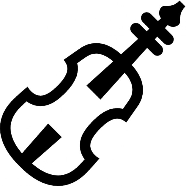 626x626 Simple Black And White Violin Icons Free Download