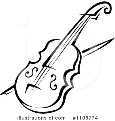 400x420 Violin Clipart Black And White
