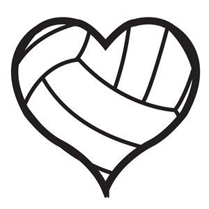 300x300 Heart Clipart Volleyball