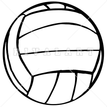 361x361 Volleyball Black And White Clipart