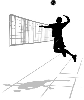 320x380 Volleyball Player Clipart