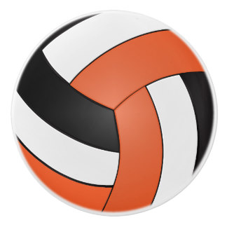 324x324 Black And Orange Volleyball Gifts On Zazzle