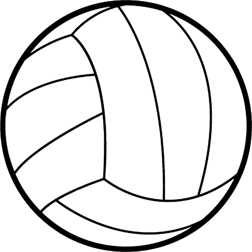 500x500 Black And White Volleyball