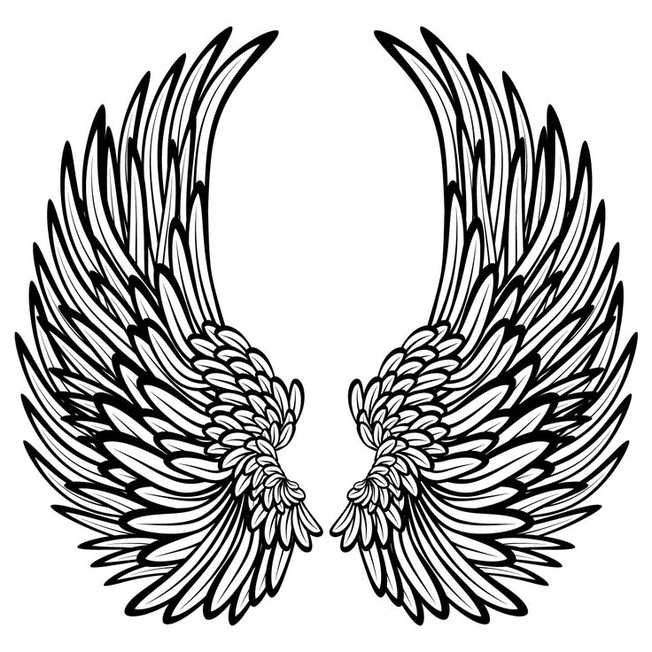 736x736 Dark Angel Clipart Simple Wing