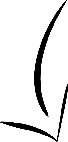 282x591 Black Arrow Curved Clip Art